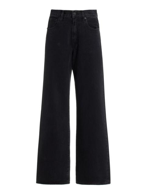 SLVRLAKE Grace Rigid High-Rise Wide-Leg Jeans black