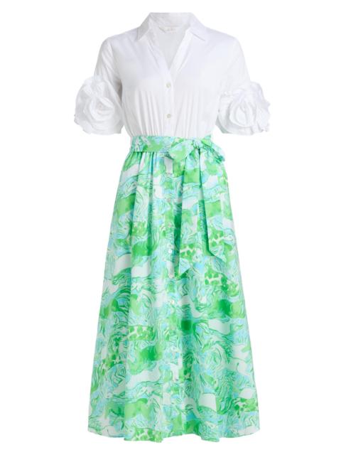 Lilly Pulitzer Women's Sonaire Midi Shirtdress - Capri Blue Galloping Gals