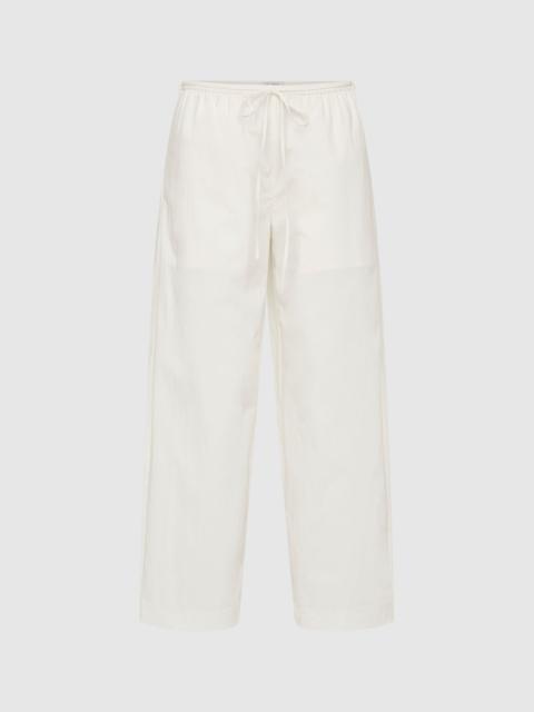 ST. AGNI Fine Rouleau Crop Pants - Off White