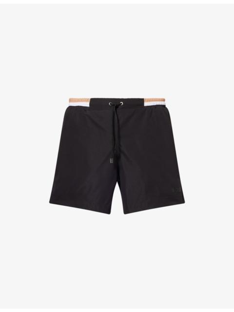 BOSS Branded Elasticated-Waist Swim Shorts