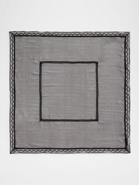 Dolce & Gabbana Lace Band Chiffon Scarf