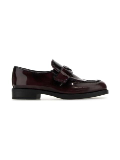 Prada Grape Leather Loafers