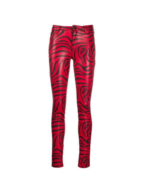 PHILIPP PLEIN zebra print skinny trousers