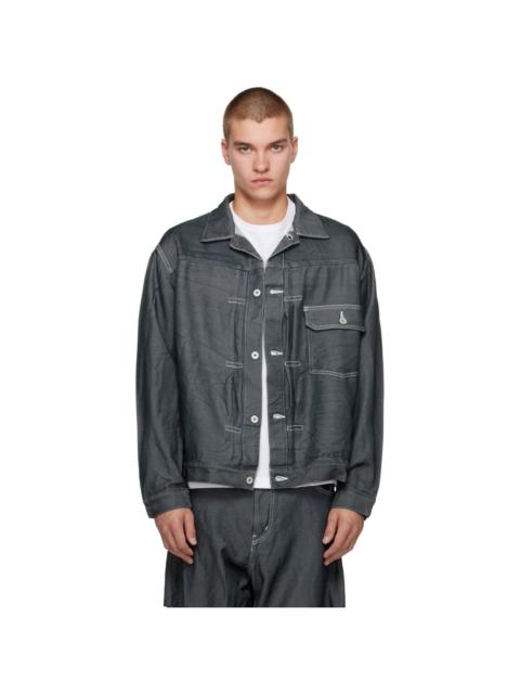 Comme des Garçons Homme Gray Polyester Denim Jacket