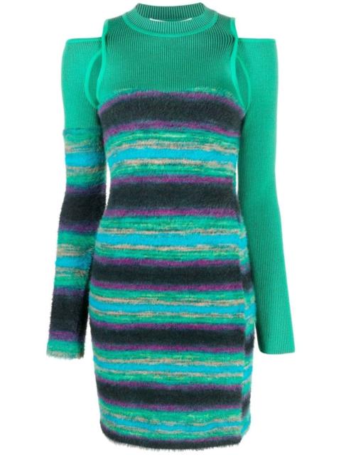 Andersson Bell stripe-pattern knitted dress