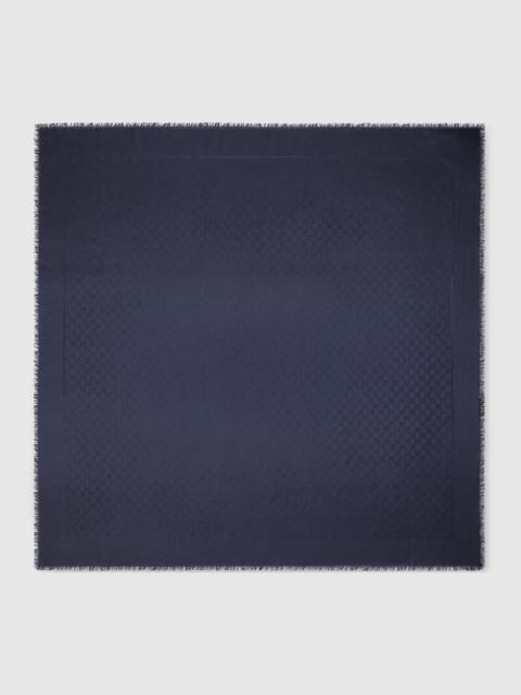 GUCCI GG silk wool lamé shawl