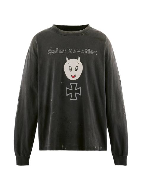 SAINT M×××××× Saint Mxxxxxx Long-sleeve Graphic-print T-shirt