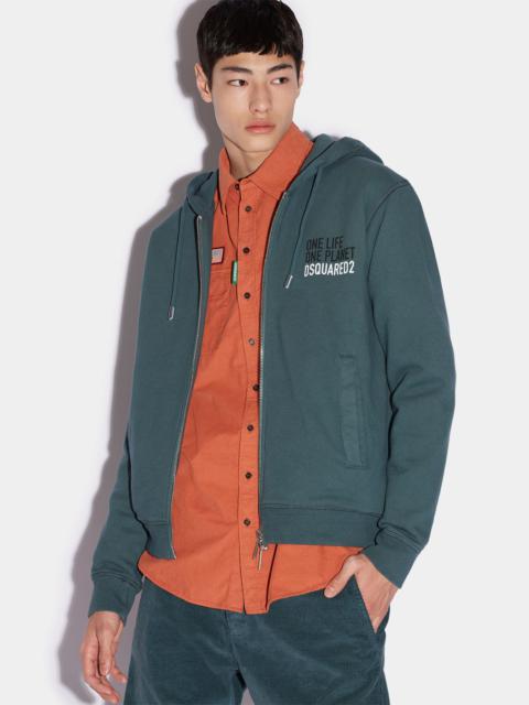 DSQUARED2 ONE LIFE ONE PLANET SWEAT JACKET