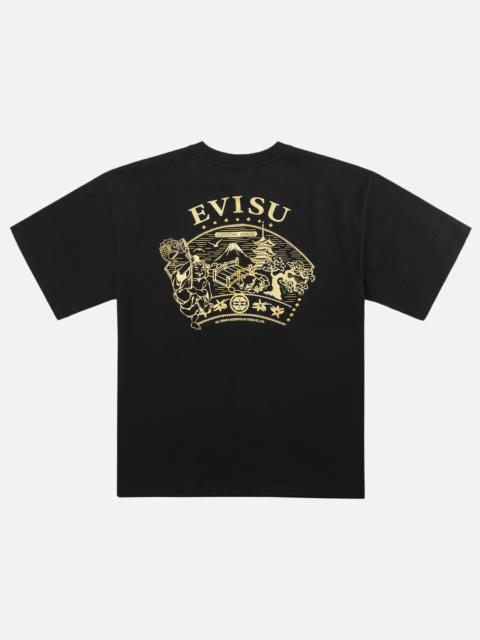 EVISU Gold Print Studded Tee