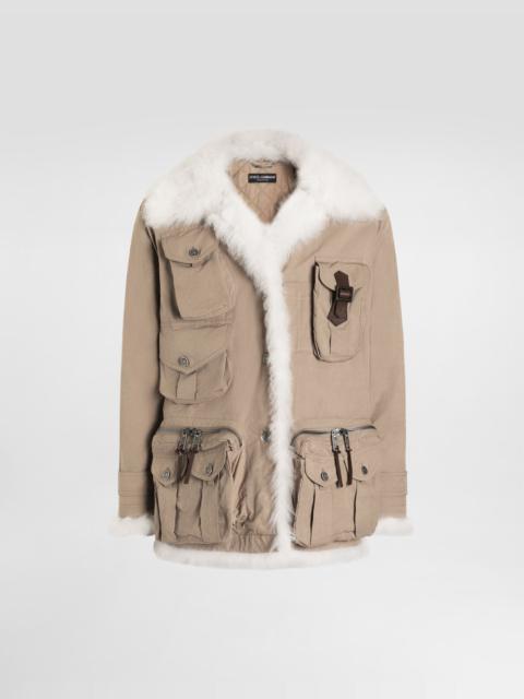 Dolce & Gabbana Waxed faille jacket
