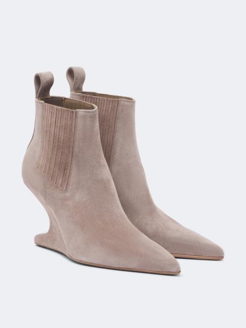 Rick Owens Cantilever suede ankle boots