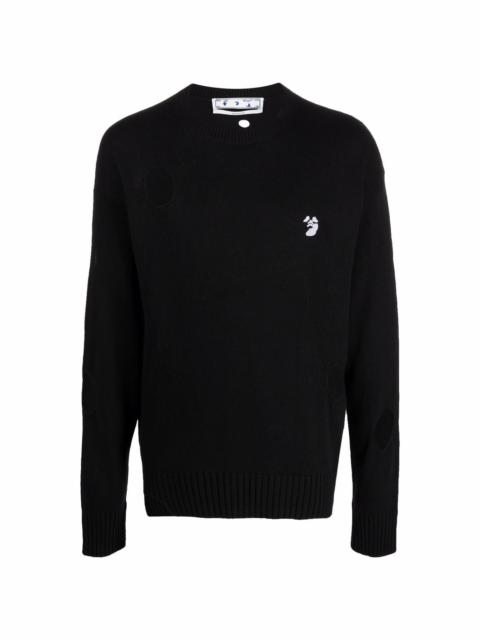 Off-White cut-out circle jumper