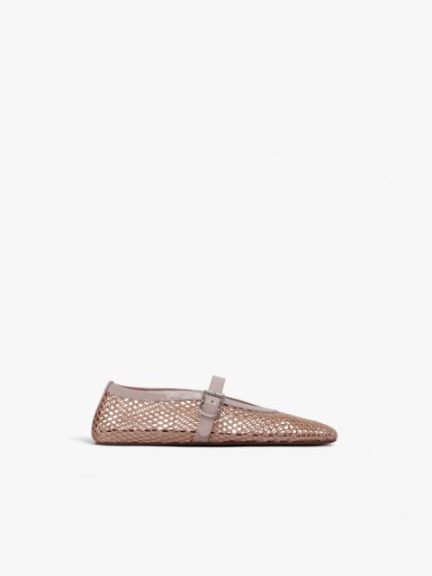 Alaïa BALLET FLATS IN FISHNET