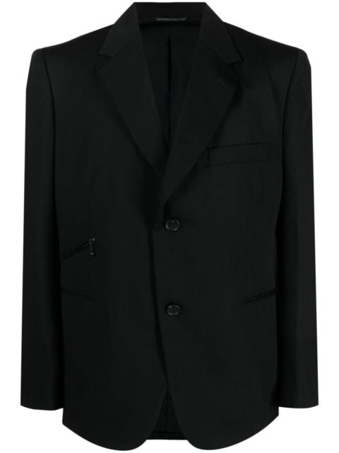 single-breasted wool blazer