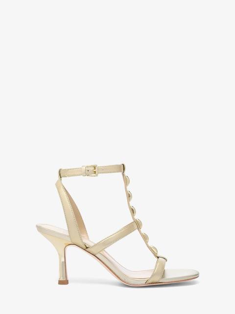 MICHAEL KORS Nara Studded Metallic Leather Sandal