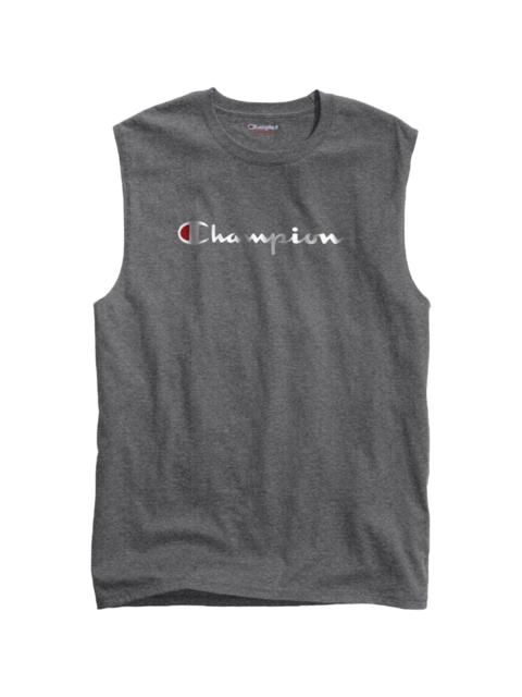 Champion Classic Jersey Script Logo Muscle Tee "Black Heather" GT22H 003