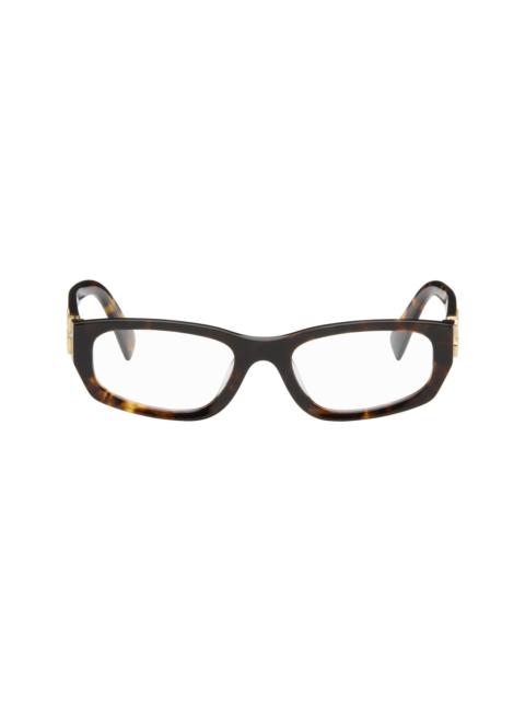 Miu Miu Brown Rectangle Glasses