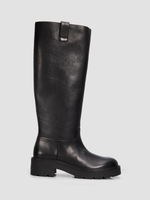 Stuart Weitzman Women's Ren Knee-High Lug Sole Leather Boots - Black