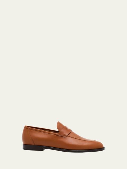 Loro Piana Sergio Leather Penny Loafers