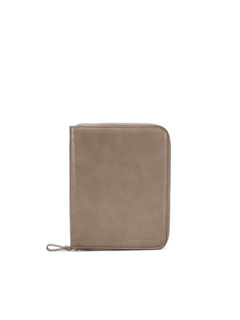 Brunello Cucinelli zip-up leather case