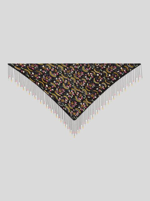 Etro TRIANGULAR LACE SCARF WITH BEADS