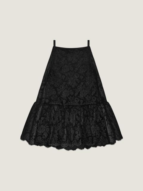 Givenchy SLICED MINI RUFFLED DRESS IN LACE