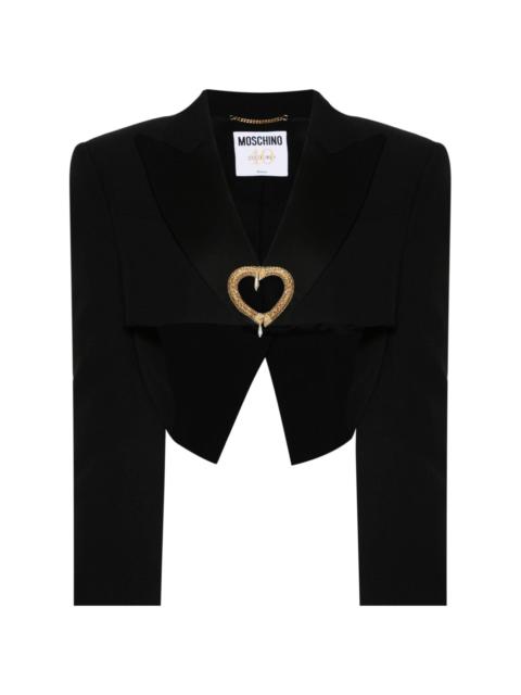 heart-motif cropped blazer