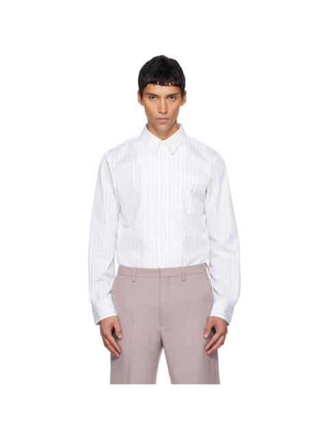 Dries Van Noten White Cotton Zip Shirt