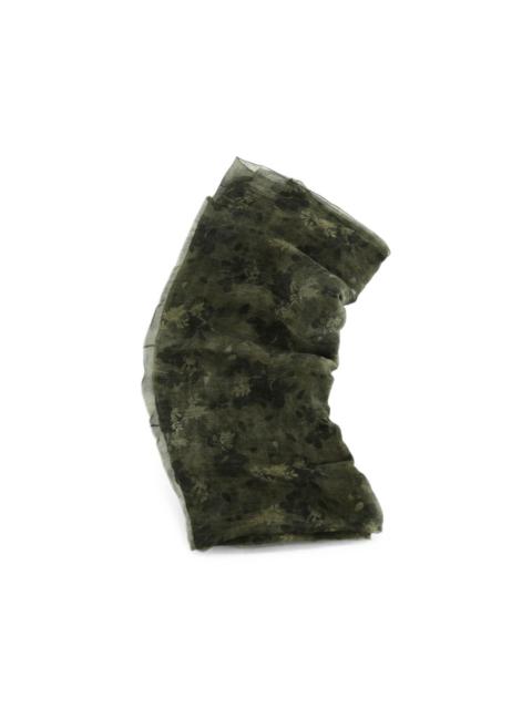 UMA WANG floral-print crinkled scarf
