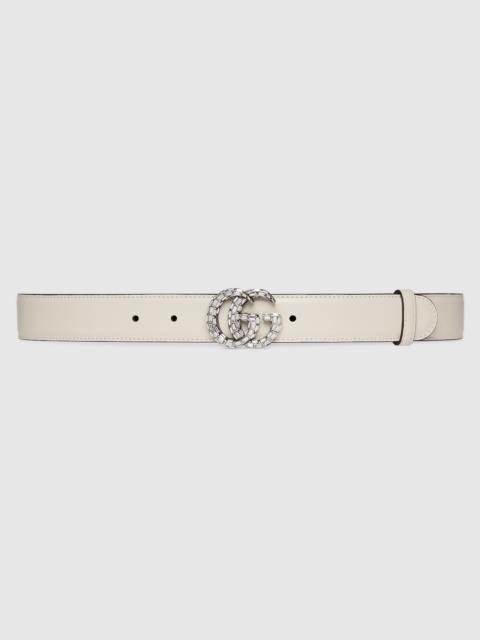 GUCCI GG Marmont thin belt with crystals