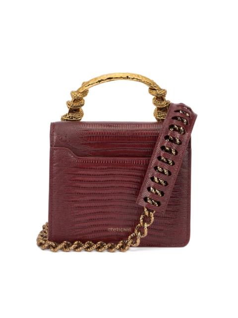 Roberto Cavalli snake-embellished top-handle shoulder bag