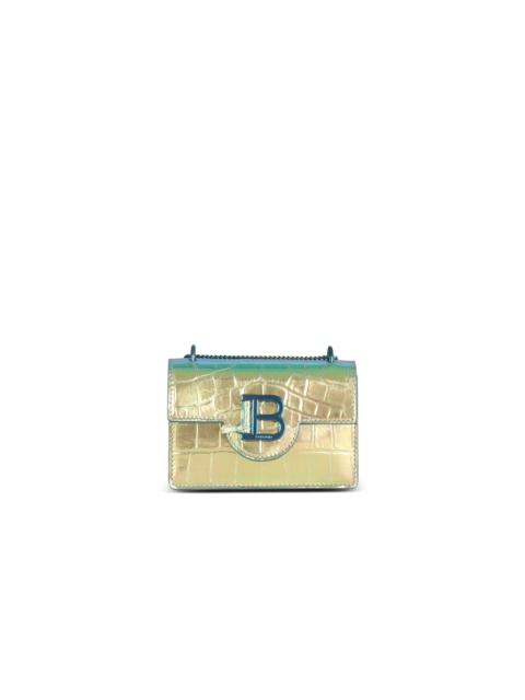Balmain B-Buzz wallet in embossed crocodile-effect leather