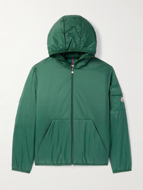 Moncler Monteynard Logo-Appliquéd Nylon Hooded Down Jacket Green