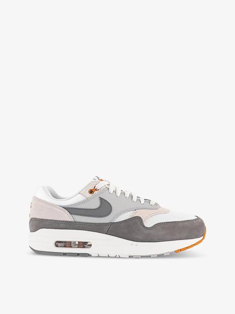 Nike Air Max 1 suede&nbsp;and mesh low-top trainers
