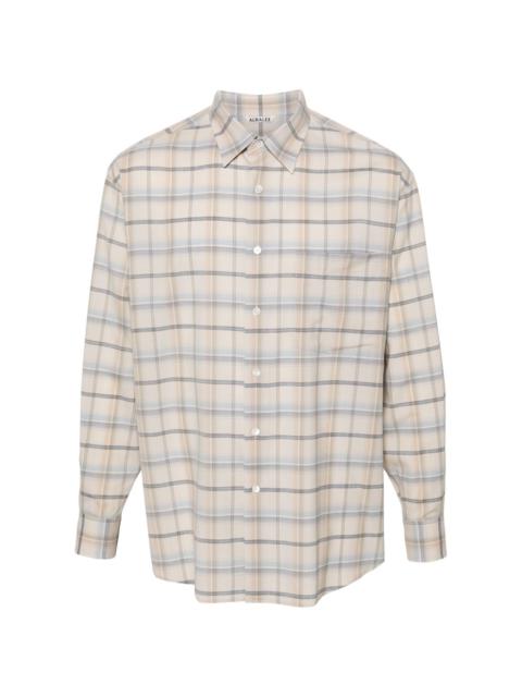 checked wool shirt