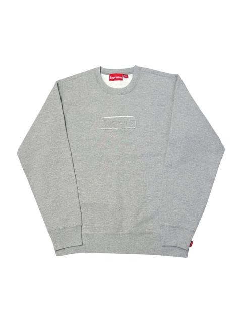 Supreme Supreme Cutout Logo Crewneck 'Heather Grey'