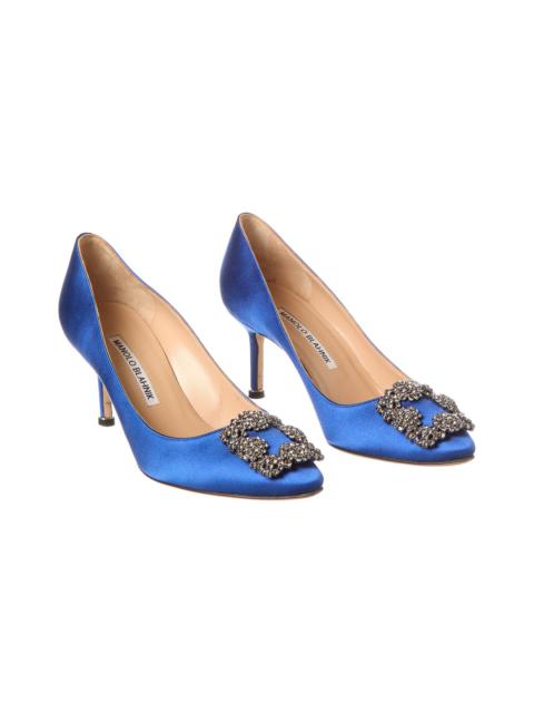 Manolo Blahnik Manolo Blahnik Hangisi 70 공단 펌프 (인증 Pre-Loved)
