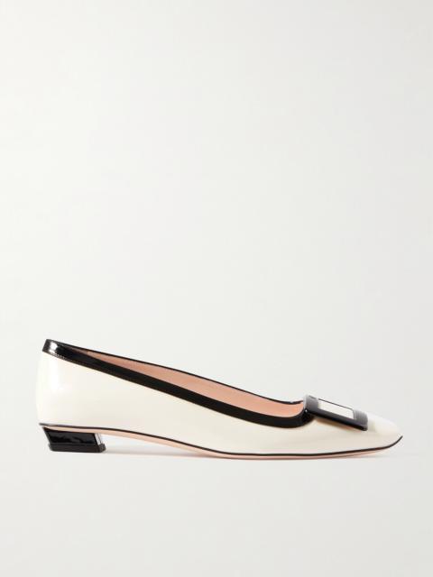 Roger Vivier Belle Vivier Two-tone Patent-leather Ballet Flats
