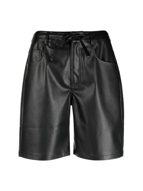 Faux Leather Midi Shorts