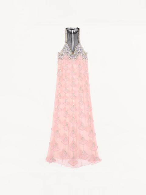 Valentino LONG DRESS IN EMBROIDERED TULLE ILLUSIONE