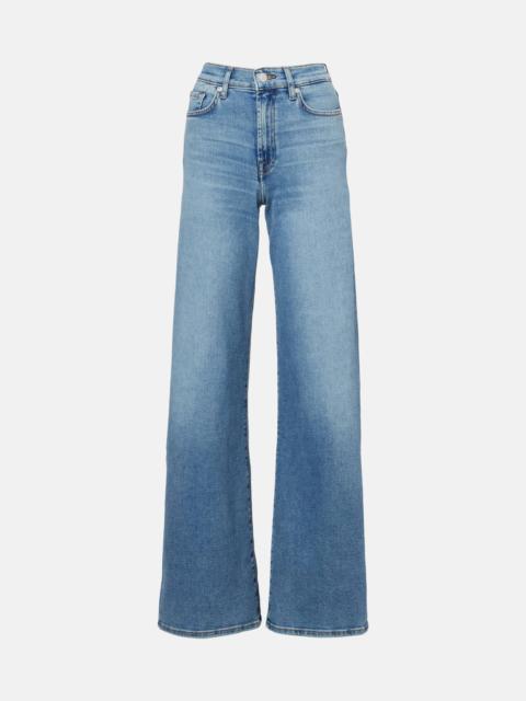 7 For All Mankind Lotta high-rise wide-leg jeans