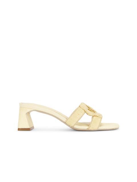 SIMKHAI Monogram Raffia Block Heel