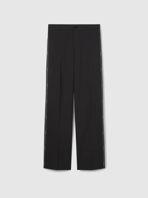 GUCCI Wool pant with Gucci selvedge detail