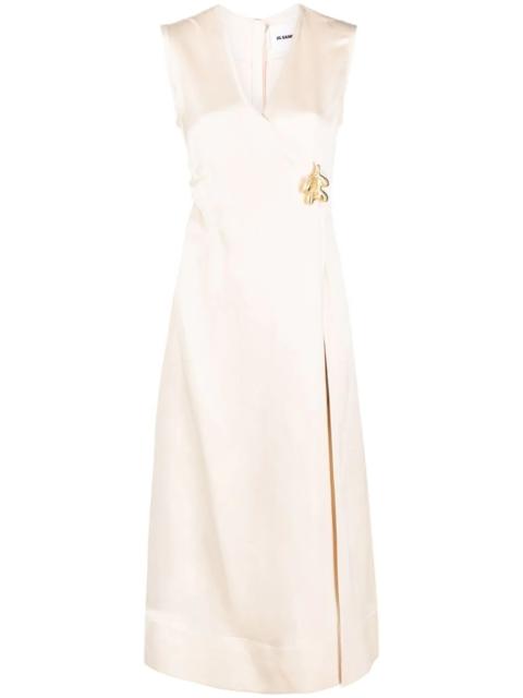 Jil Sander silk midi wrap dress
