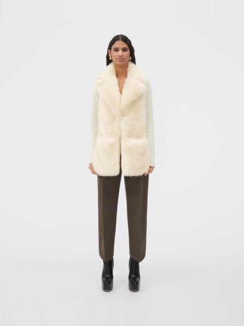 Bottega Veneta shearling collar scarf