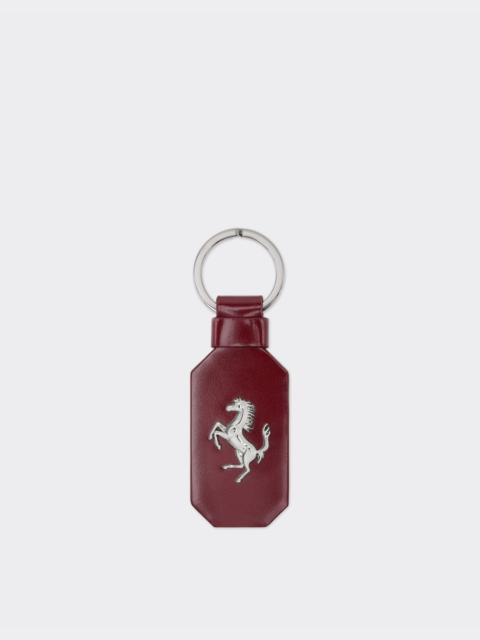 Ferrari Leather keychain with prancing horse