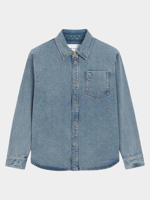 AMI Paris Ami De Coeur Denim Overshirt