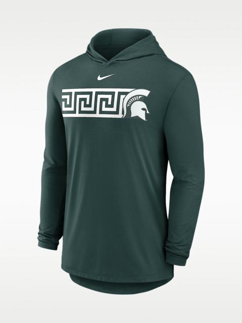 Nike Michigan State Primetime Pattern Men's Nike Dri-FIT College Long-Sleeve Hooded T-Shirt