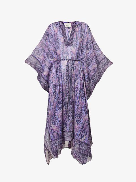 Bagadhi paisley-print cotton and silk-blend maxi dress