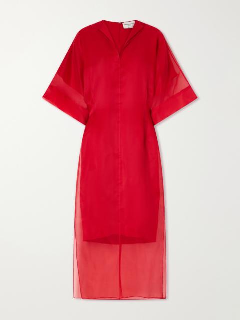 BRANDON MAXWELL The Zuri Silk-organza Midi Dress